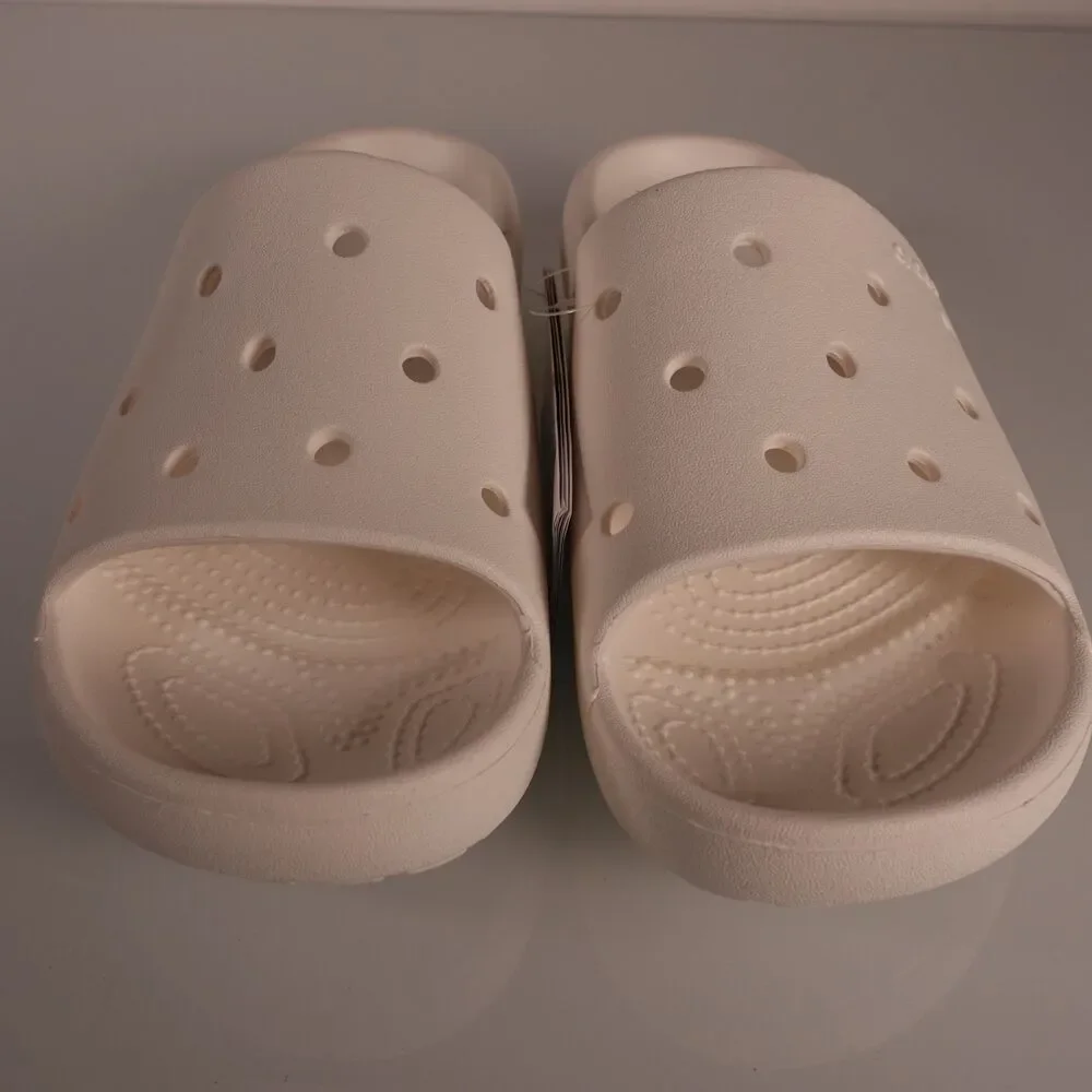 Crocs Classic Slide V2 White Size Mens 5 Womens 7 Shoes 209401-100 NWT